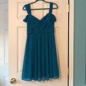David's Bridal Split Shoulder Dress